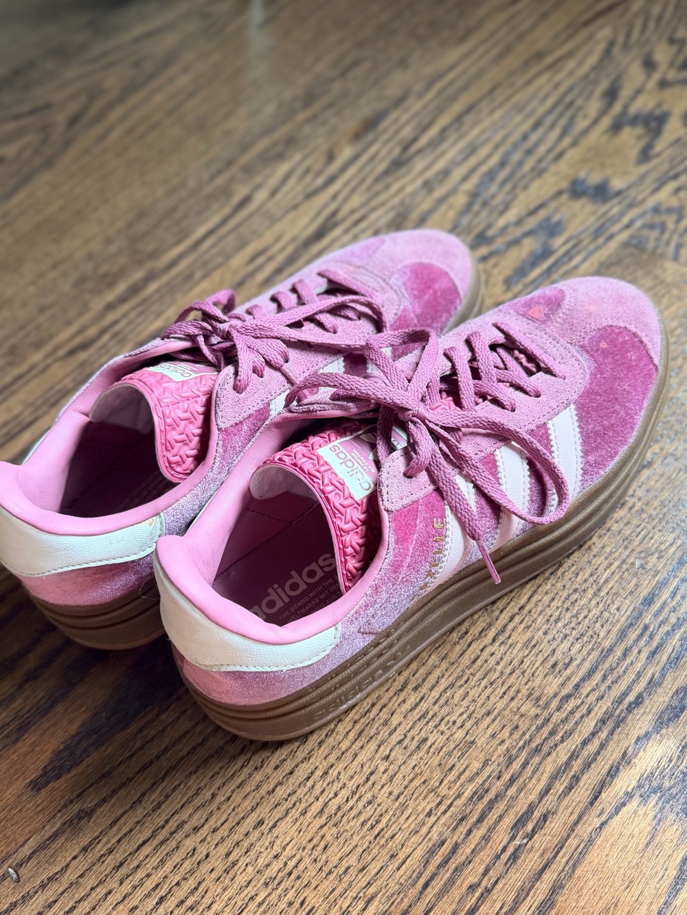 Adidas Gazelle Women’s Pink Suede Platform Sneakers